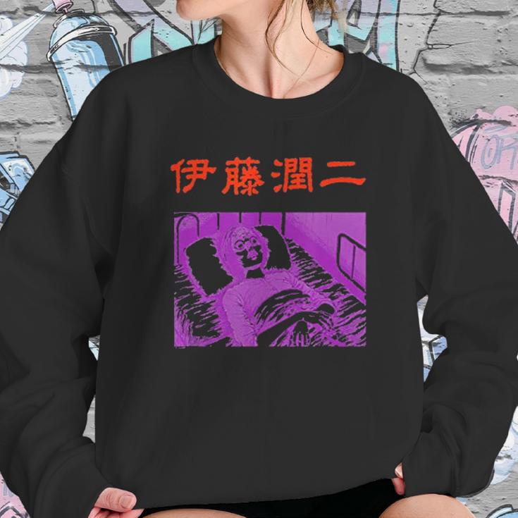 Junji Ito Comatose In Bed Black Sweatshirt Gifts for Her