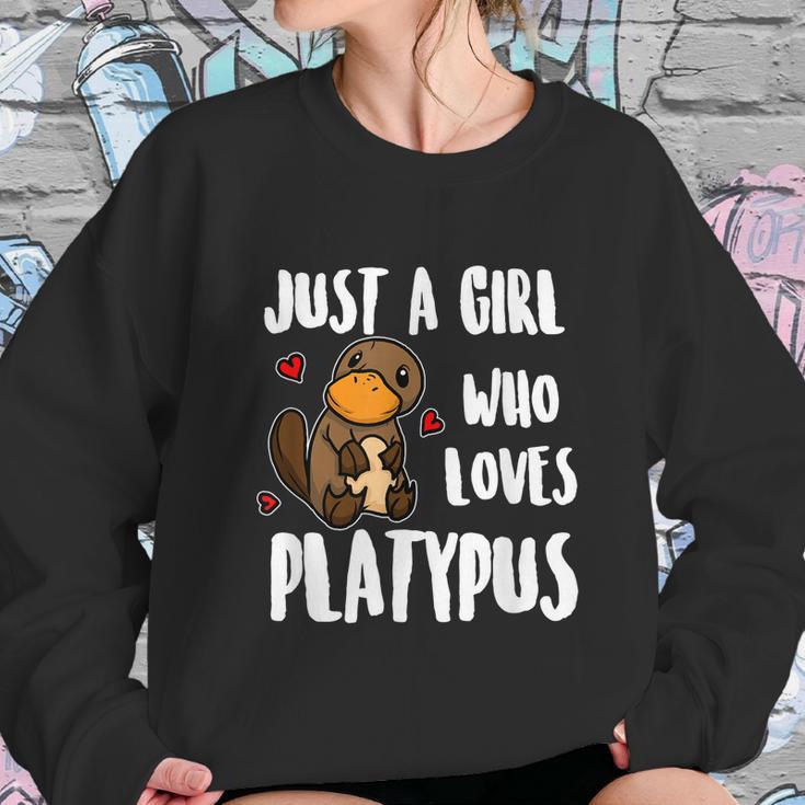 Just A Girl Who Loves Platypus Funny Platypus Costume Graphic Design Printed Casual Daily Basic Sweatshirt Gifts for Her