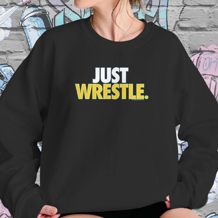 Just Wrestle Youth Wrestling By Chalktalk Sports Sweatshirt Gifts for Her