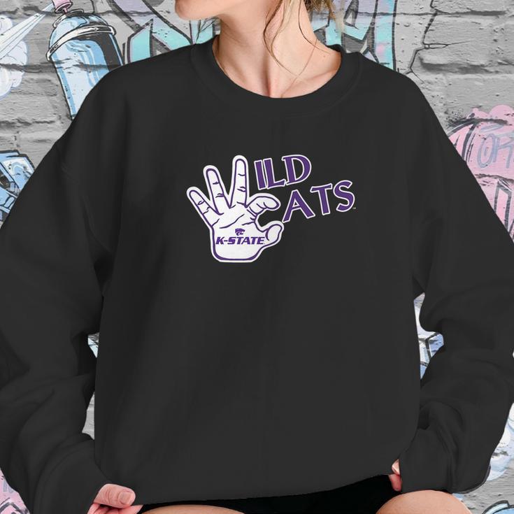 Kansas State Wildcats Foam Hand Apparel Sweatshirt Gifts for Her