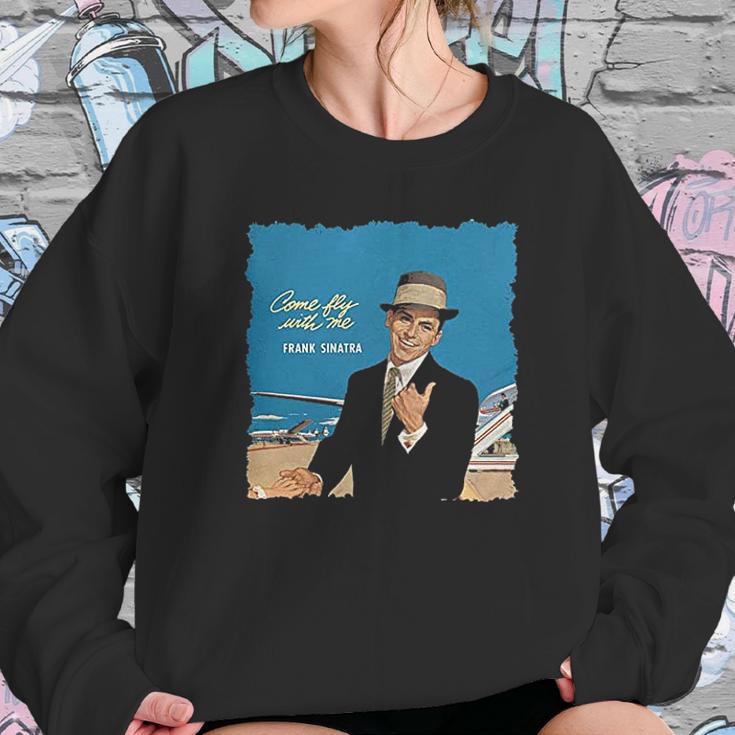 Kaq Houhui Frank Sinatra Come Fly With Me Men Oversize Leisure Sweatshirt Gifts for Her