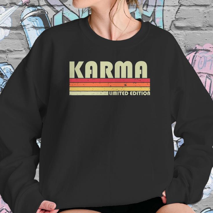 Karma Name Personalized Retro Vintage 80S 90S Sweatshirt Gifts for Her