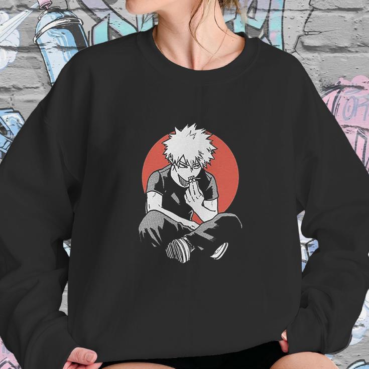 Katsuki Bakugo Eating Fries My Hero Academia Boku No Hero Academia Sweatshirt Gifts for Her