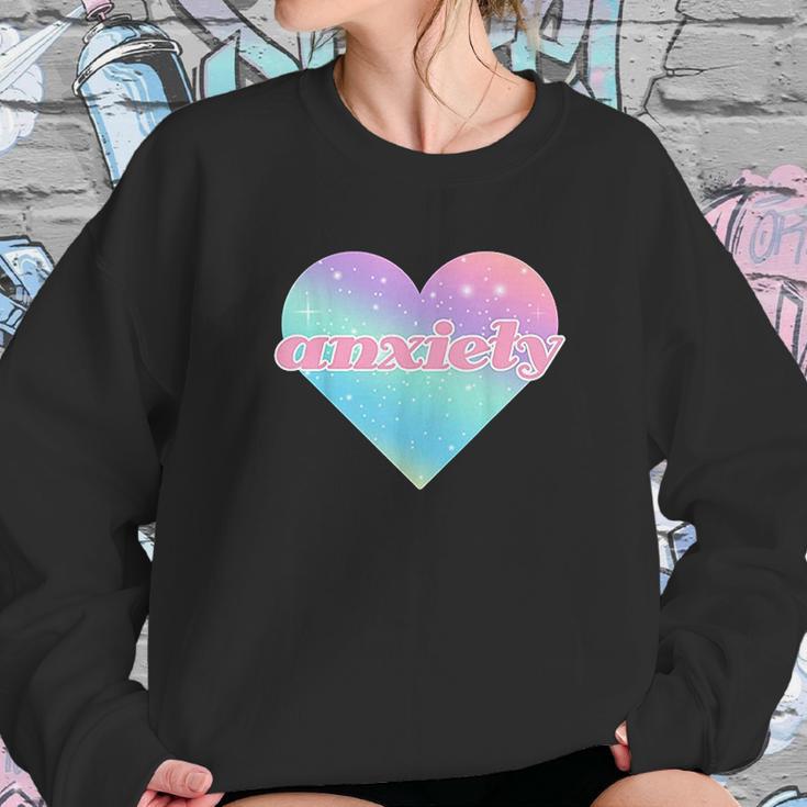 Kawaii Pastel Goth Anxiety Space Heart Sweatshirt Gifts for Her