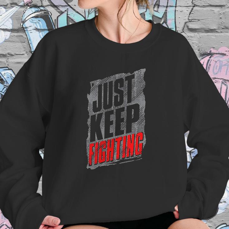 Kevin Owens Just Keep Fighting Authentic Sweatshirt Gifts for Her