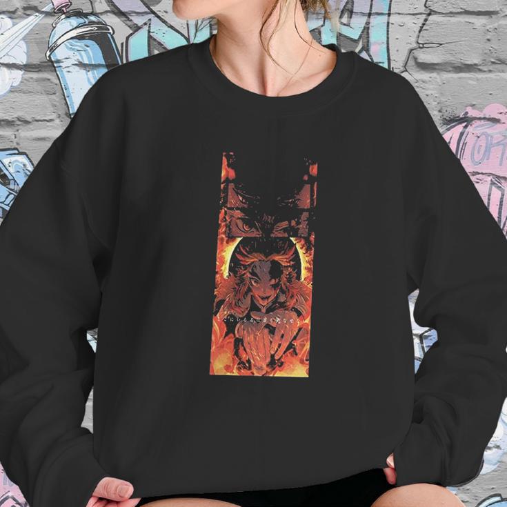 Kimetsu No Yaiba Demon-Slayer On Fire Sweatshirt Gifts for Her