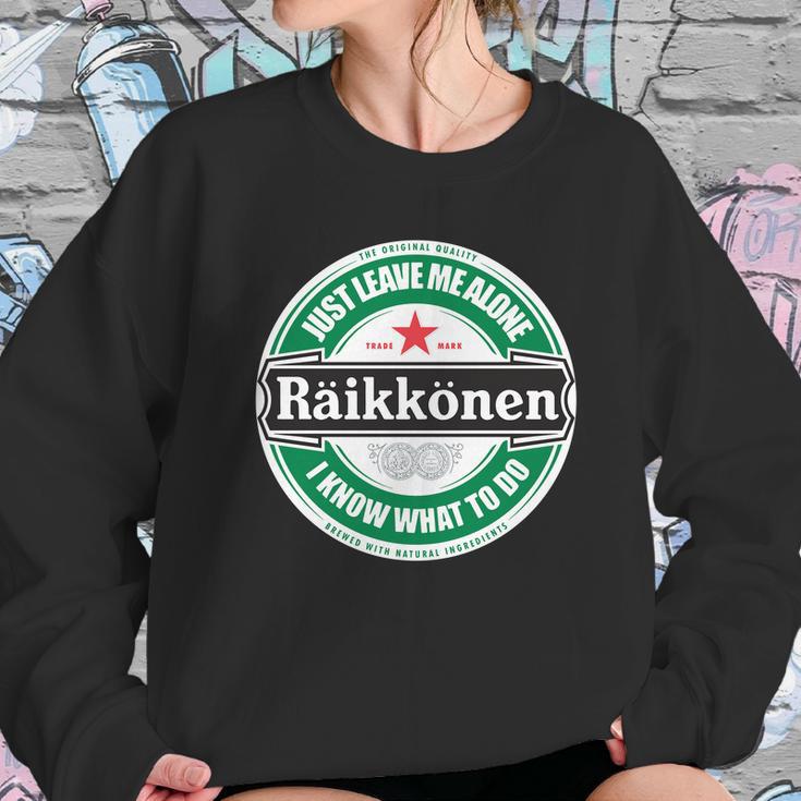 Kimi Raikkonen Leave Me Alone Circular Logo I Know What I Am Doing Sweatshirt Gifts for Her