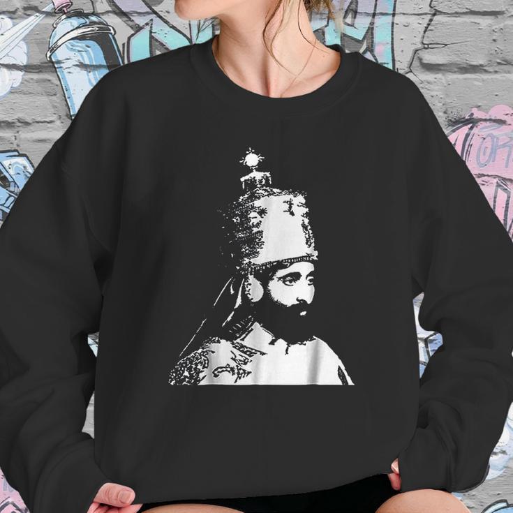 The King Stands Haile Selassie Crown Sweatshirt Gifts for Her