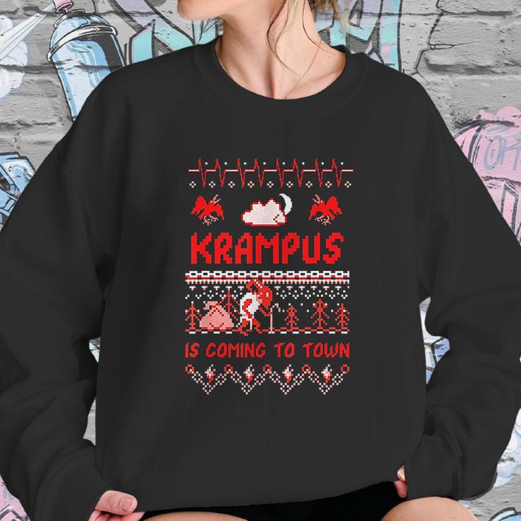 Krampus Is Coming To Town Xmas Ugly Sweatshirt Gifts for Her