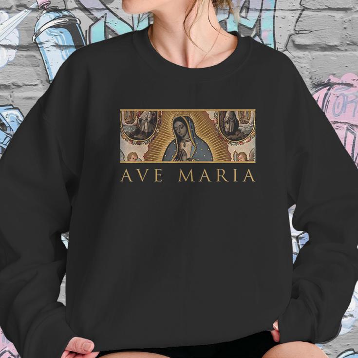 Our Lady Of Guadalupe Catholic Ave Maria Mary Traditional Sweatshirt Gifts for Her