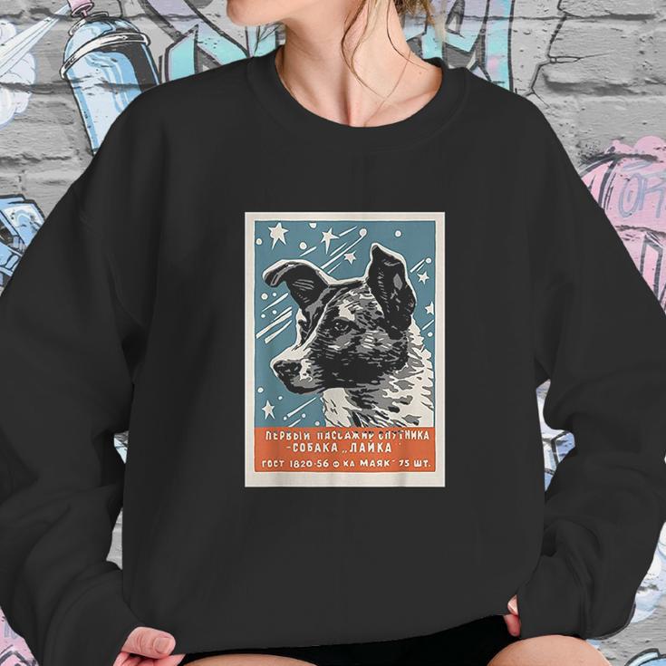 Laika Space Dog Product Vintage Cccp Soviet Russia Ussr Sweatshirt Gifts for Her