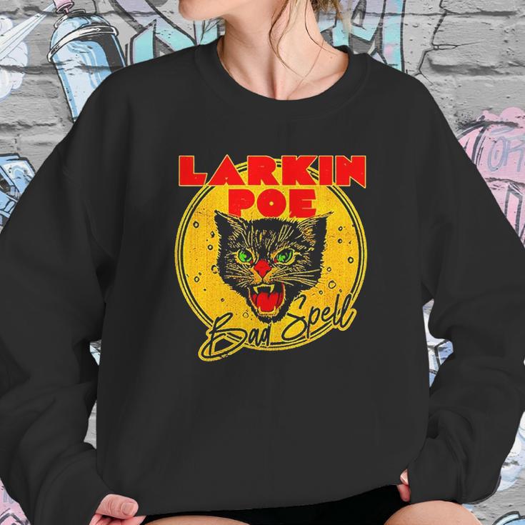 Larkin Poe Bad Spell Crazy Cat Face Sweatshirt Gifts for Her