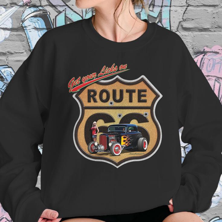 Larry Grossman Licks On Route 66 Sweatshirt Gifts for Her