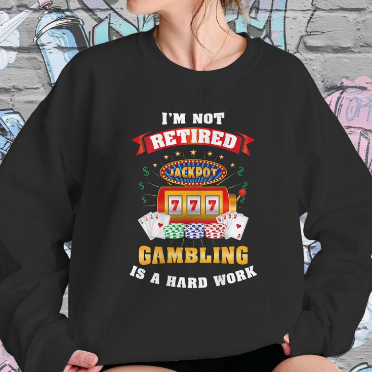 Las Vegas Gambling Retiree Lucky Casino Sweatshirt Gifts for Her