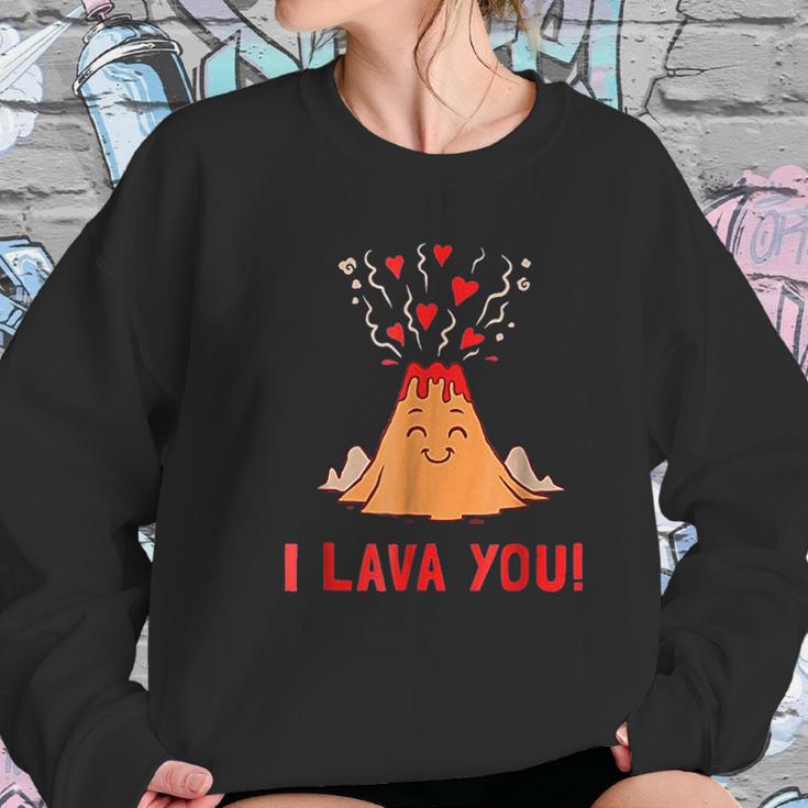 I Lava You Funny Volcano Valentines Love Sweatshirt Gifts for Her