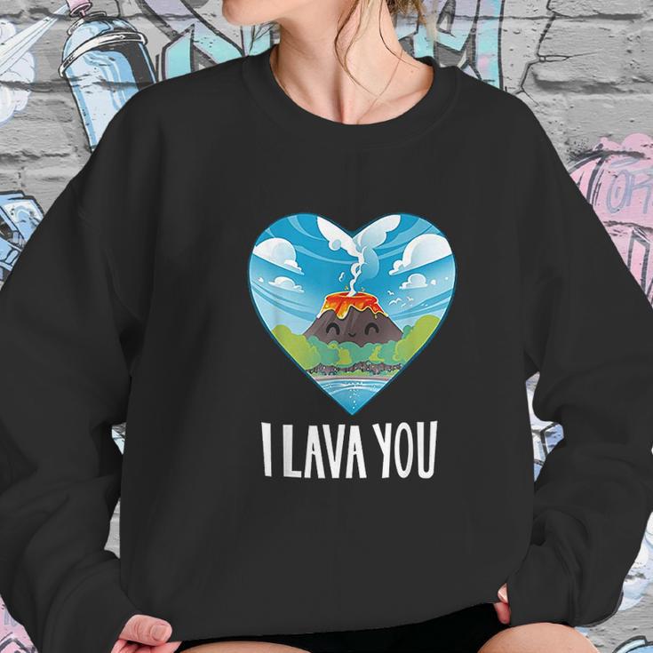 I Lava You Valentines Day Anniversary Birthday Sweatshirt Gifts for Her