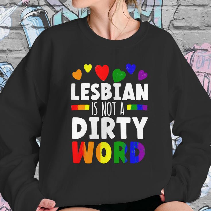 Lesbian Is Not A Dirty Word Gbtq Sexual Diversity Pride Funny Gift Graphic Design Printed Casual Daily Basic Sweatshirt Gifts for Her