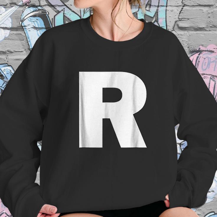 Letter R Alphabet Capital Initial Spell Word Sweatshirt Gifts for Her