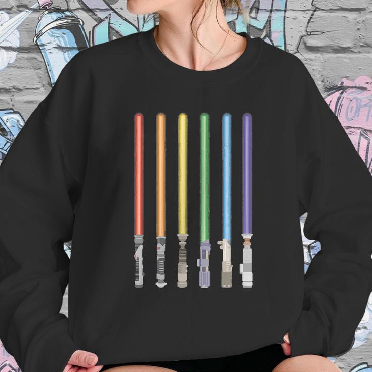 Lgbt Light Sword Pride Saber Ally Lgbtq Graphic Design Printed Casual Daily Basic Sweatshirt Gifts for Her