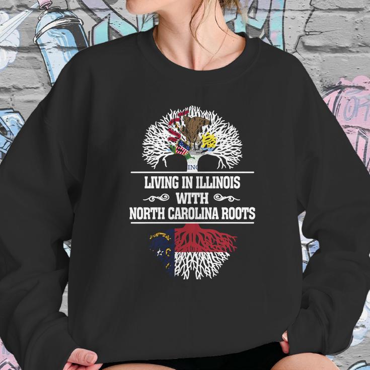 Living In Illinois With North Carolina Roots Sweatshirt Gifts for Her