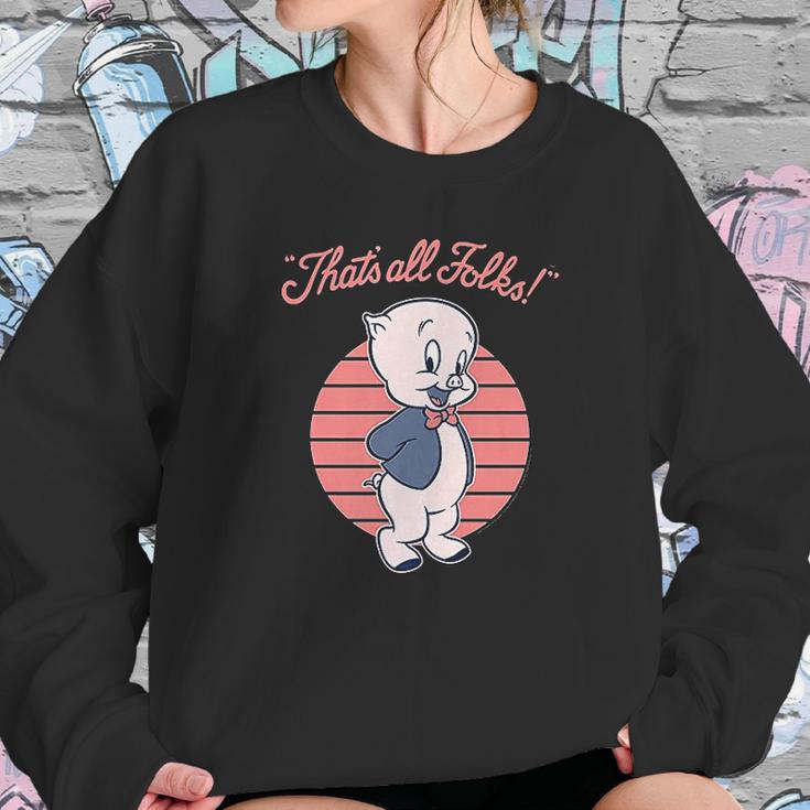 Looney Tunes Porky Pig That Is All Folks Sweatshirt Gifts for Her