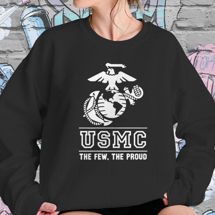 Lucky Ride Marines Usmc The Few The Proud White Emblem F And B Sweatshirt Gifts for Her