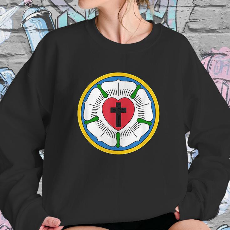 Lutheran 95 Theses Martin Luther Rose Reformation Concords Sweatshirt Gifts for Her