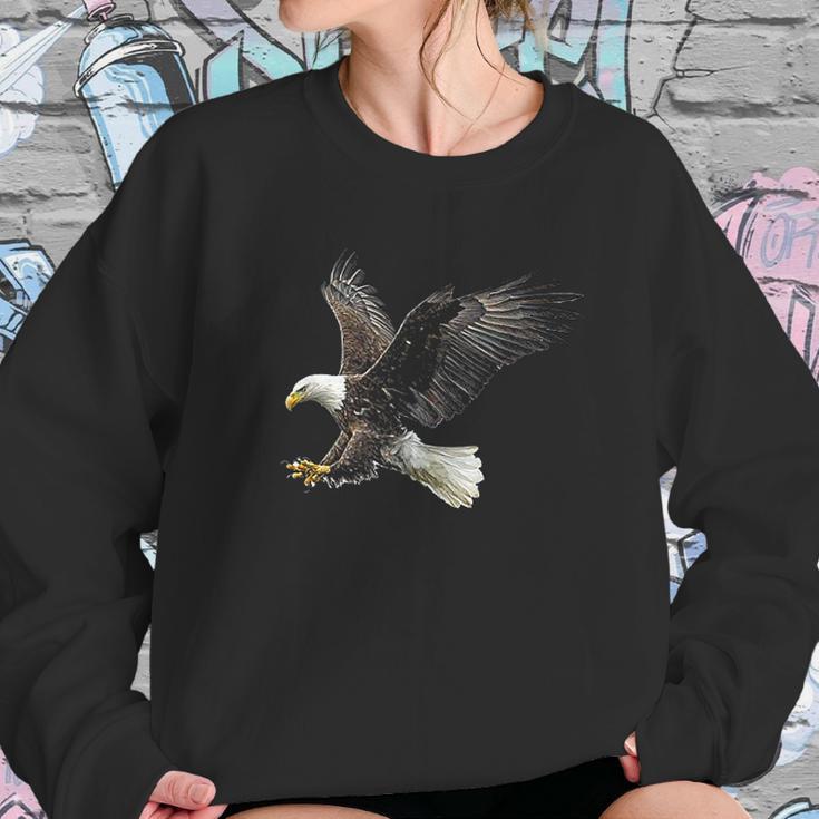 Majestic Flying American Bald Eagle Sweatshirt Gifts for Her