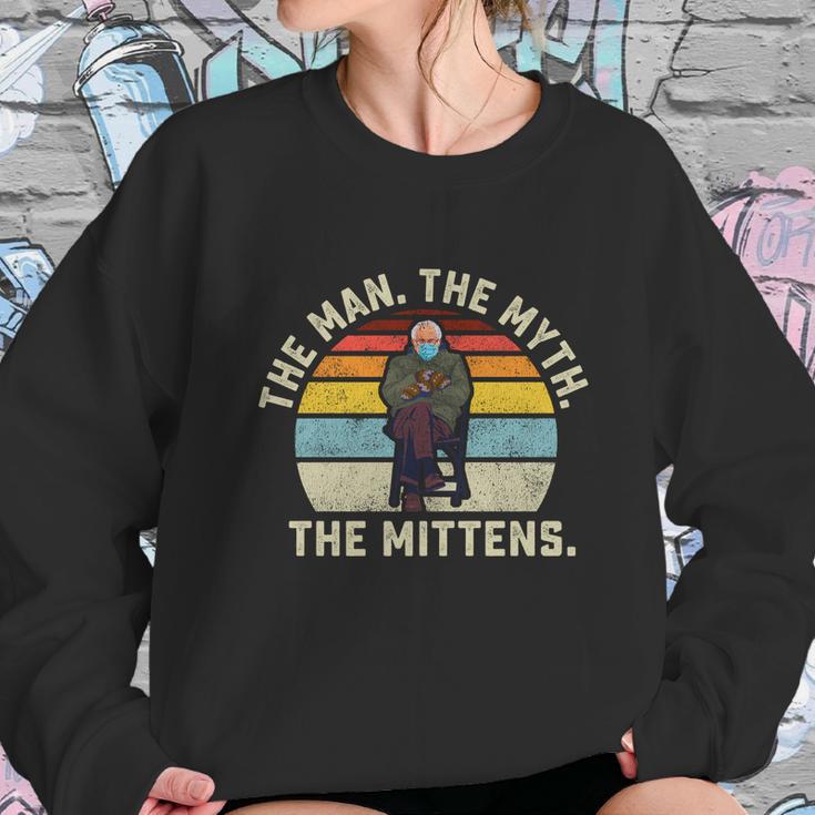 The Man The Myth The Mittens Bernie Sanders Mood Meme Gift Graphic Design Printed Casual Daily Basic Sweatshirt Gifts for Her