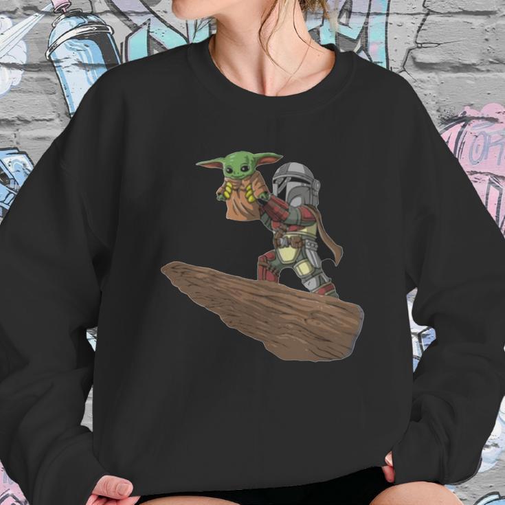 The Mandalorian Boba Fett Baby Yoda Sweatshirt Gifts for Her