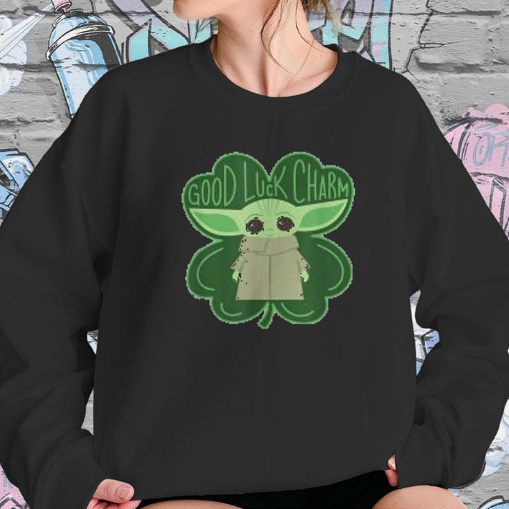 The Mandalorian The Child Good Luck Charm Shamrock Sweatshirt Gifts for Her