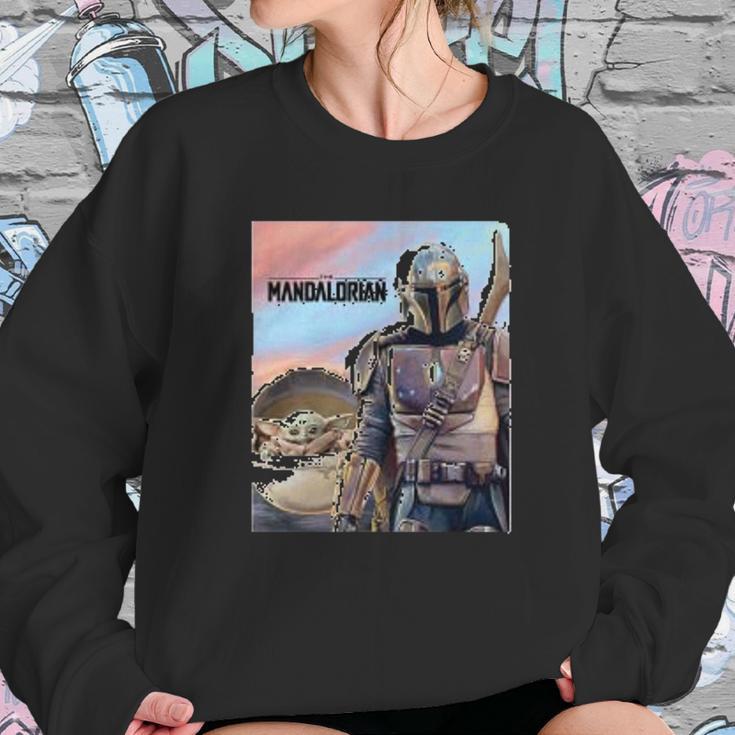 The Mandalorian The Child Painting Sweatshirt Gifts for Her