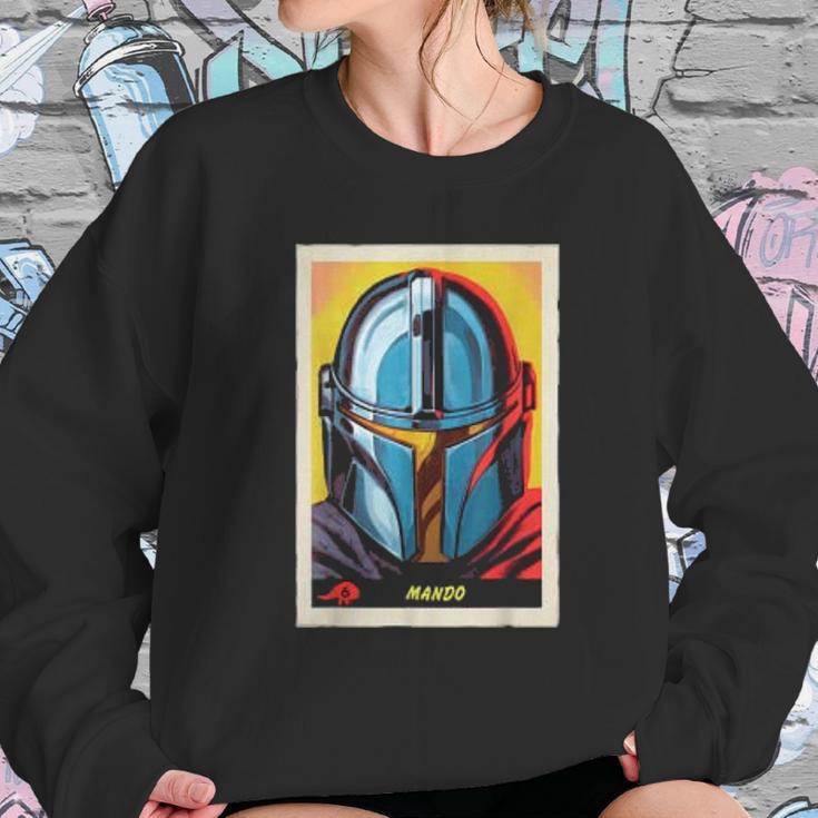 The Mandalorian Mando Trading Card Sweatshirt Gifts for Her