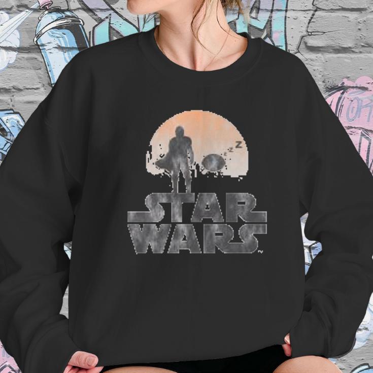 The Mandalorian Sleeping Child Silhouette Sweatshirt Gifts for Her