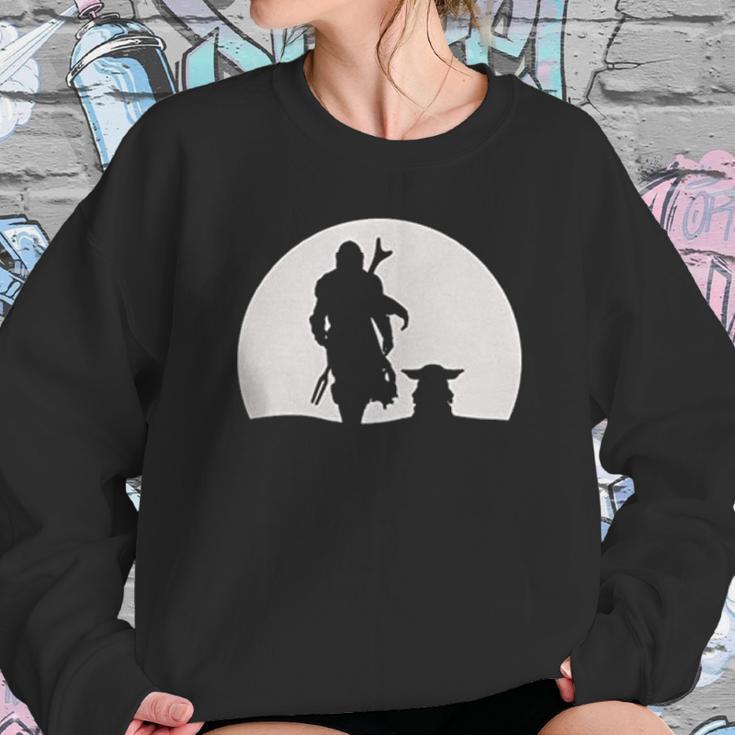 Mando Moon Mandalorian Sweatshirt Gifts for Her