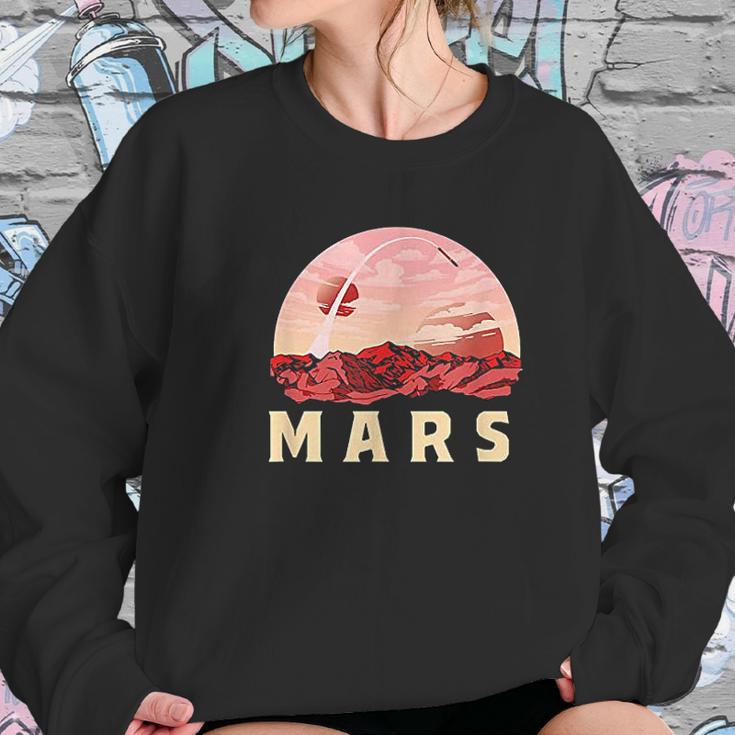 Mars Retro Minimalist 80S Style Martian Space Sweatshirt Gifts for Her