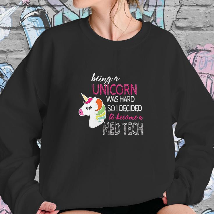 Med Tech Lab Medical Technician Unicorn Lovers Funny Gift Sweatshirt Gifts for Her