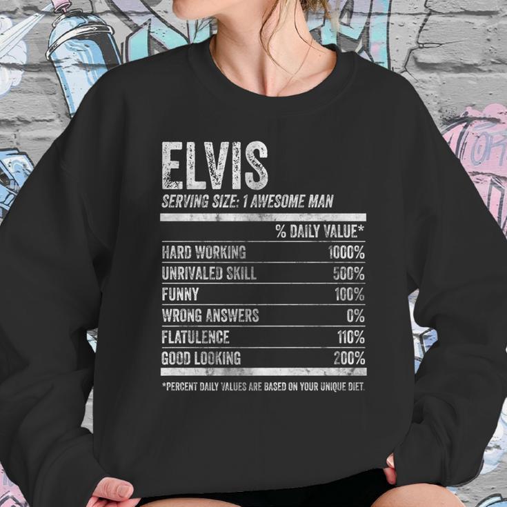 Mens Elvis Nutrition Personalized Name Funny Name Facts Sweatshirt Gifts for Her