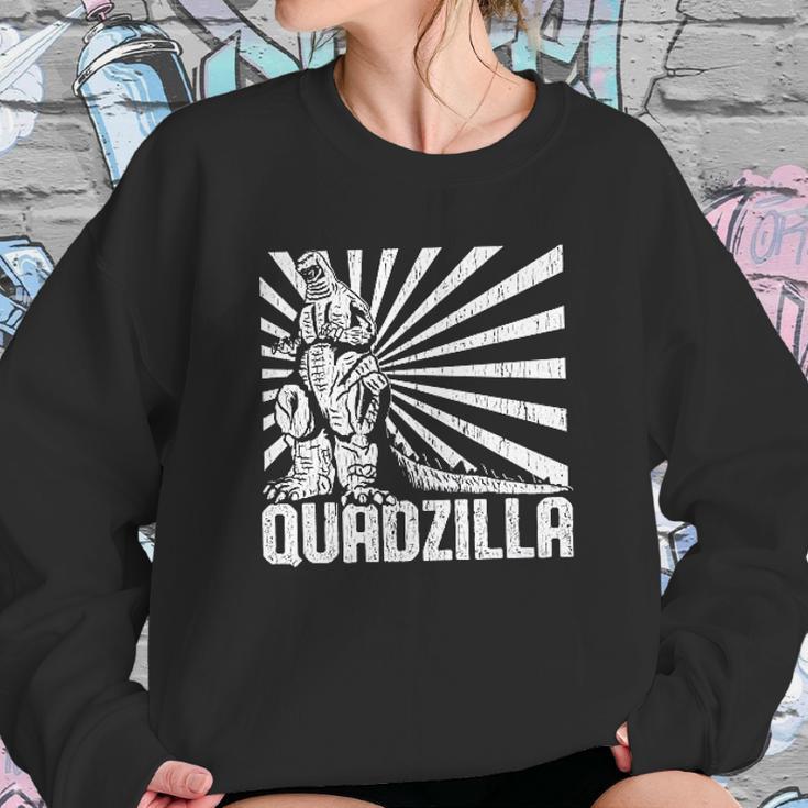 Mens Quadzilla Funny Gym Leg Day Sweatshirt Gifts for Her