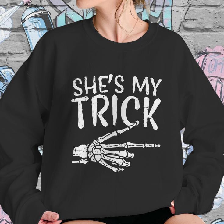 Mens Shes My Trick Matching Couple Halloween Costume Boyfriend Sweatshirt Gifts for Her