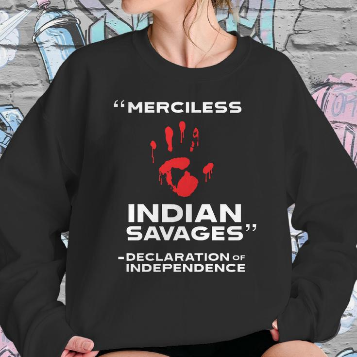 Merciless Indian Savages – Declaration Of Independence Blood Hand Sweatshirt Gifts for Her