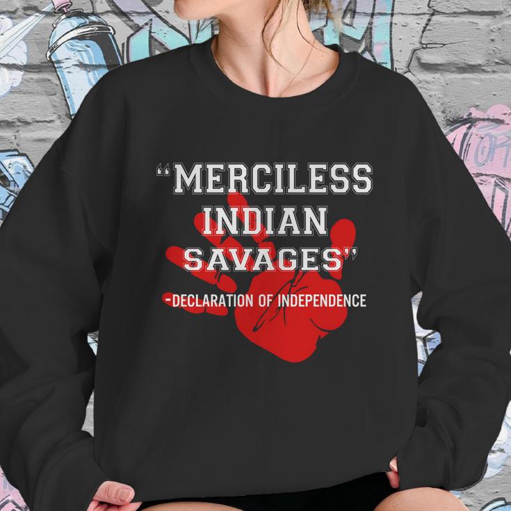 Merciless Indian Savages – Declaration Of Independence Red Hand Sweatshirt Gifts for Her