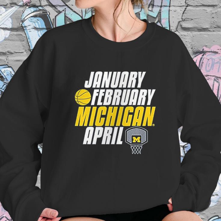 Michigan Wolverines Month Of Michigan Basketball Sweatshirt Gifts for Her