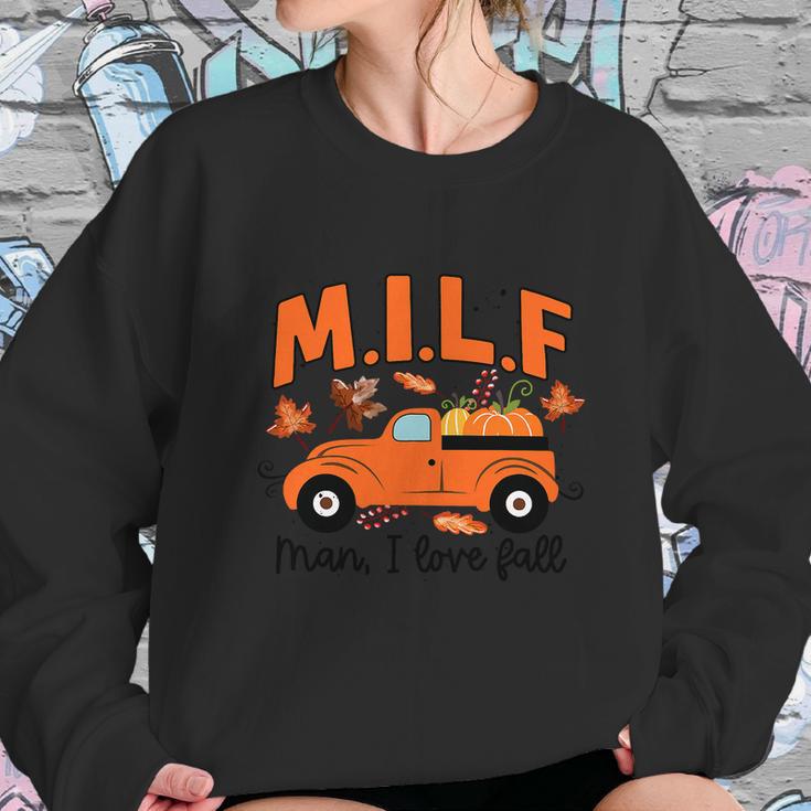 Milf Man I Love Fall Funny Truck Autumn Lover For Girl Sweatshirt Gifts for Her