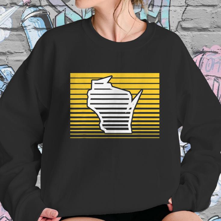 Milwaukee Wisconsin Retro Gradient Stripes Sweatshirt Gifts for Her