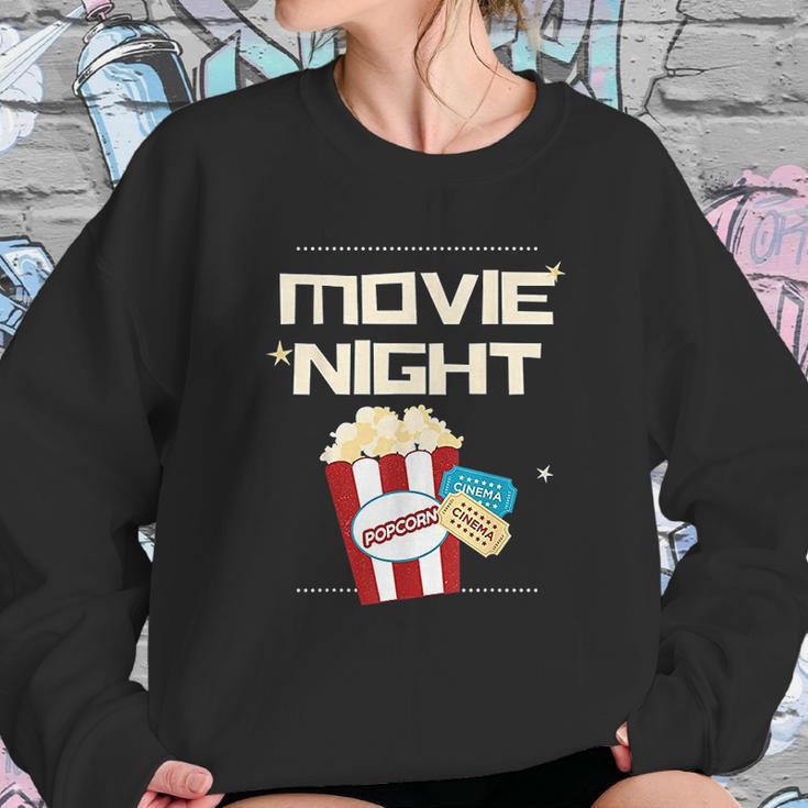 Movie Night Pop Corn Tickets Cinema Coming Soon Sweatshirt Gifts for Her