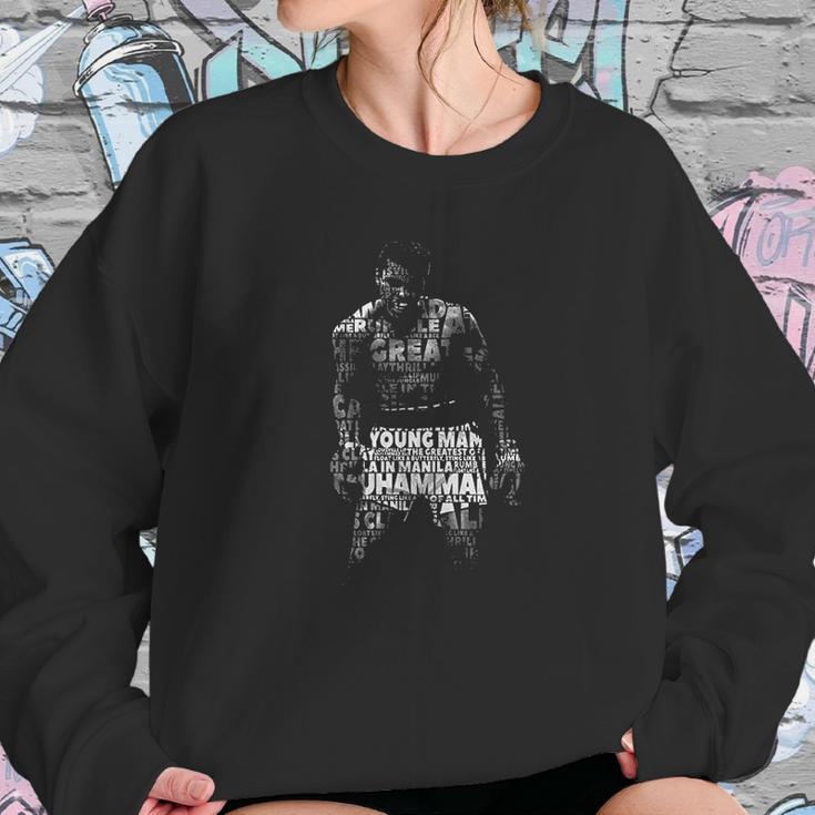 Muhammad Ali 60S Goat Greatest Boxer Quote Me Black Sweatshirt Gifts for Her