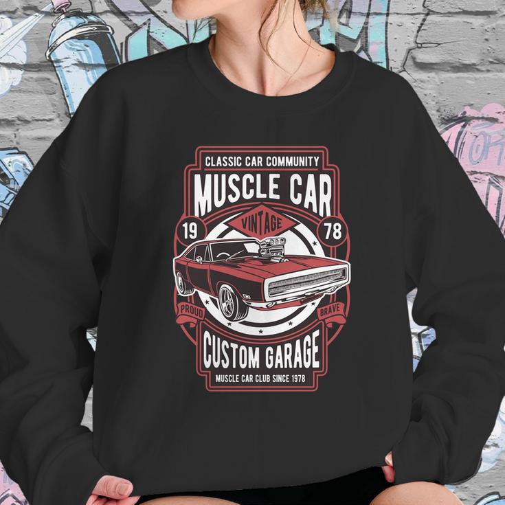 Muscle Car Graphic Design Printed Casual Daily Basic Sweatshirt Gifts for Her