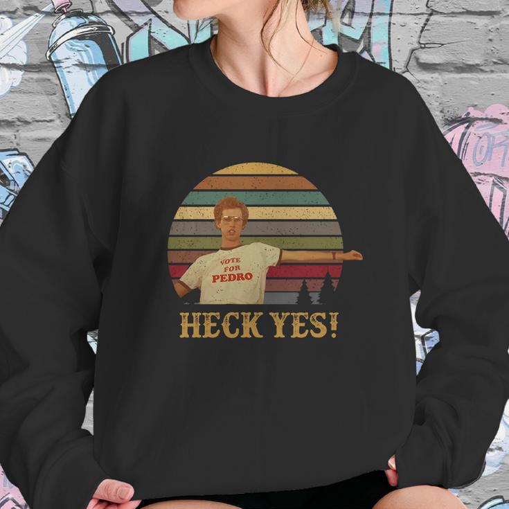 Napoleon Dynamite Jon Heder Vote For Pedro Heck Yes Sweatshirt Gifts for Her