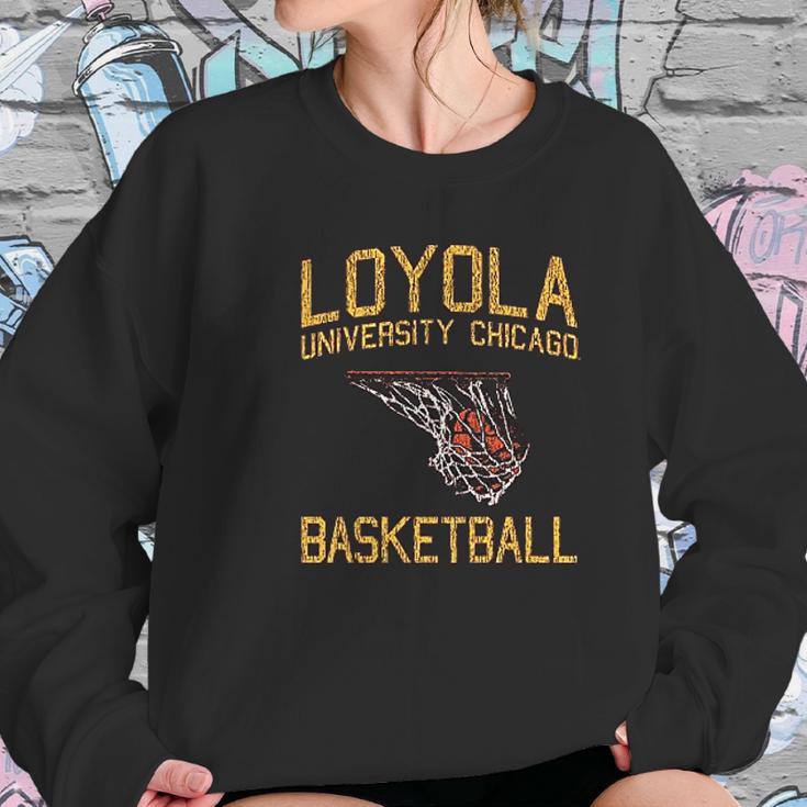 Ncaa Faded Retro Basketball Team Color Sweatshirt Gifts for Her